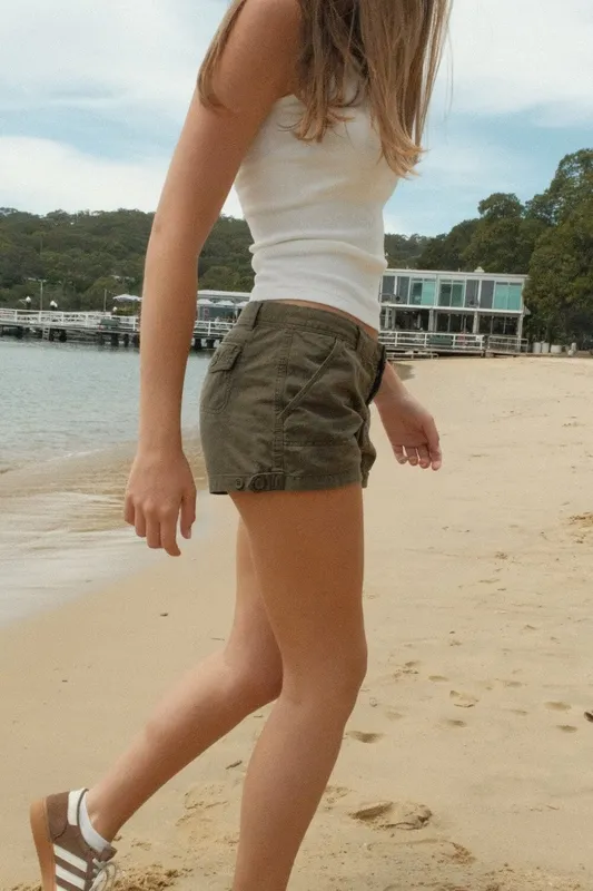 Khaki Cargo Shorts