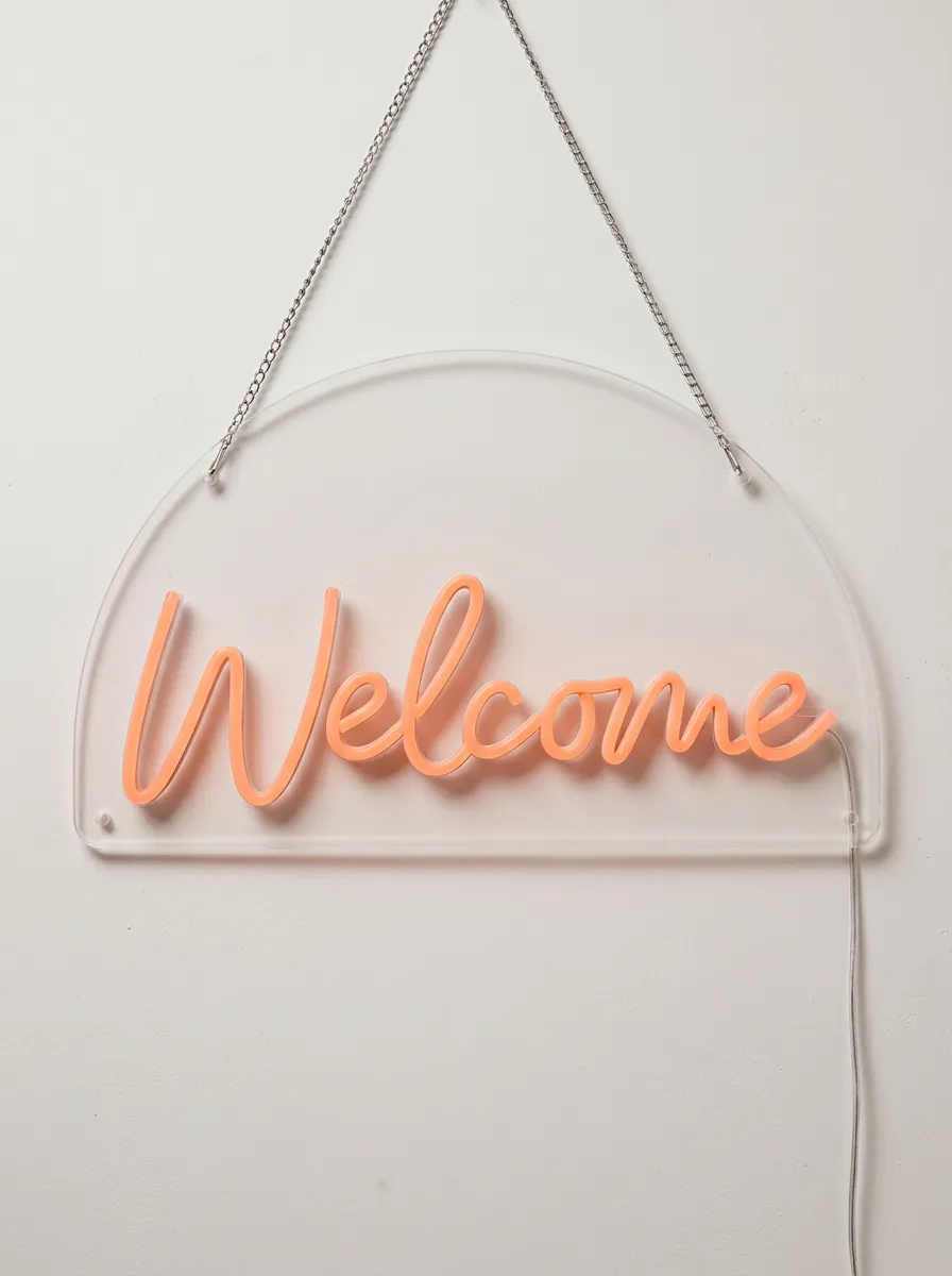 Script Acrylic Welcome Neon Sign