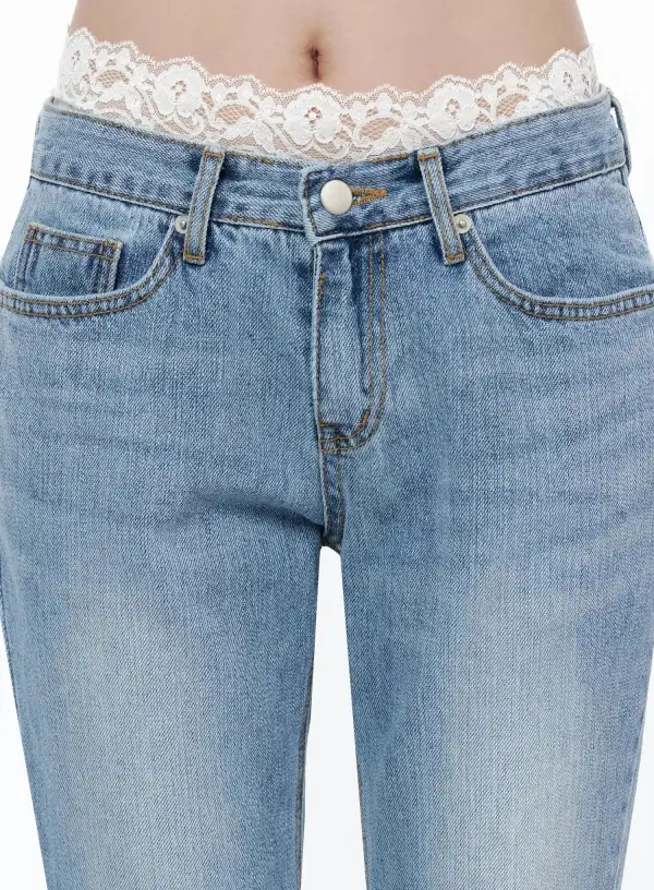 Vintage Lace Bootcut Jeans