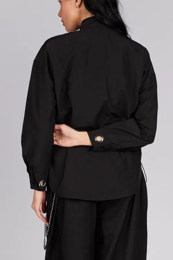 Refined Layered Button Front Shirt