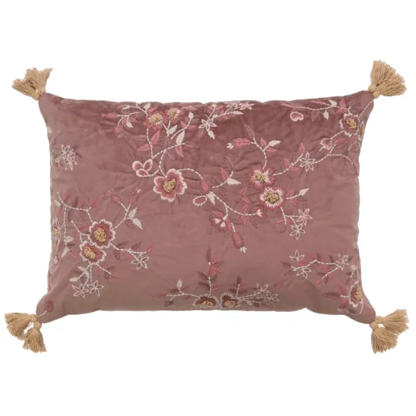 Embroidered Traditional Contemporary Velvet Decorative Cushion Cover