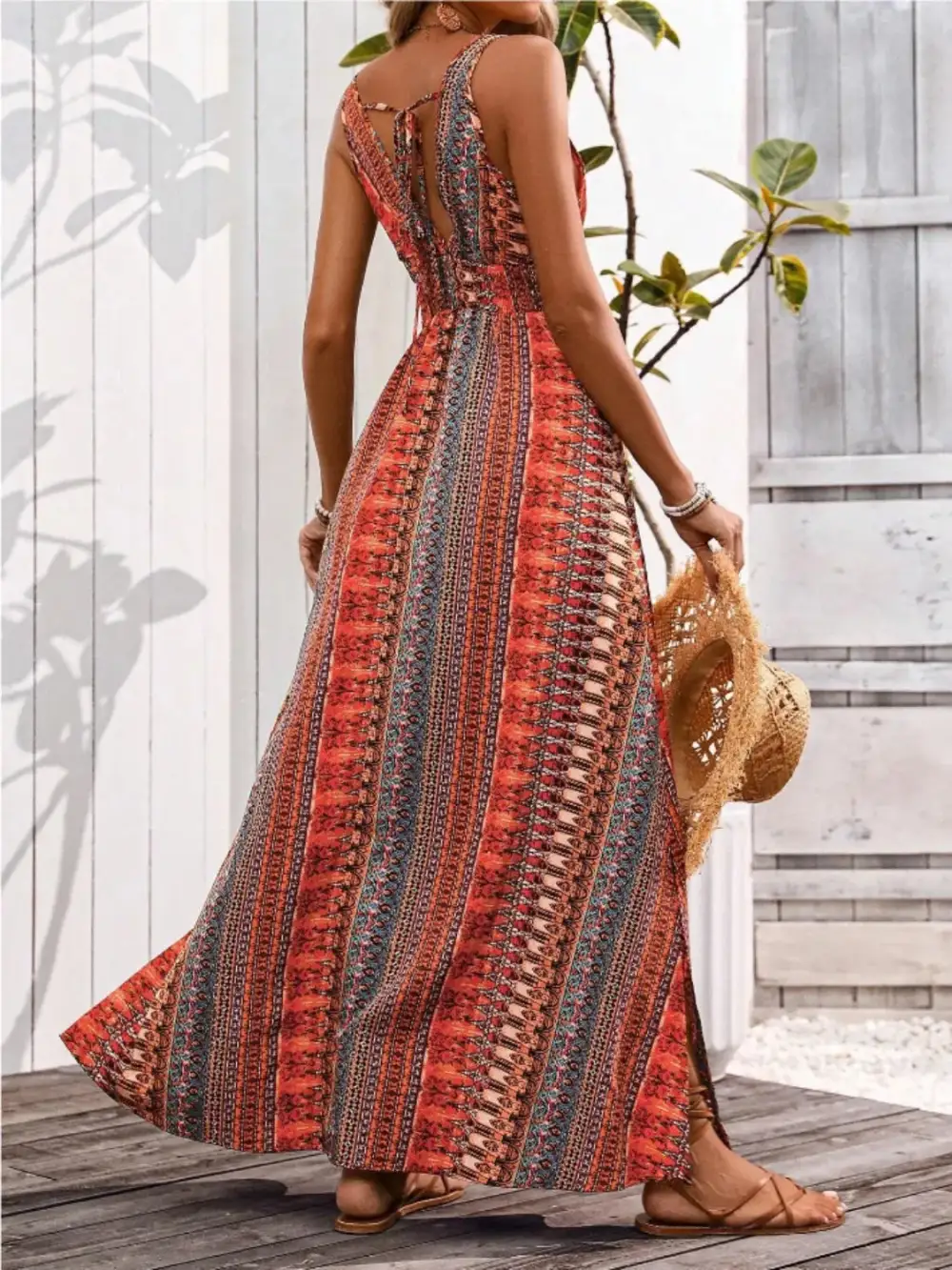 Flowy Tie Waist Tie Detail Dress
