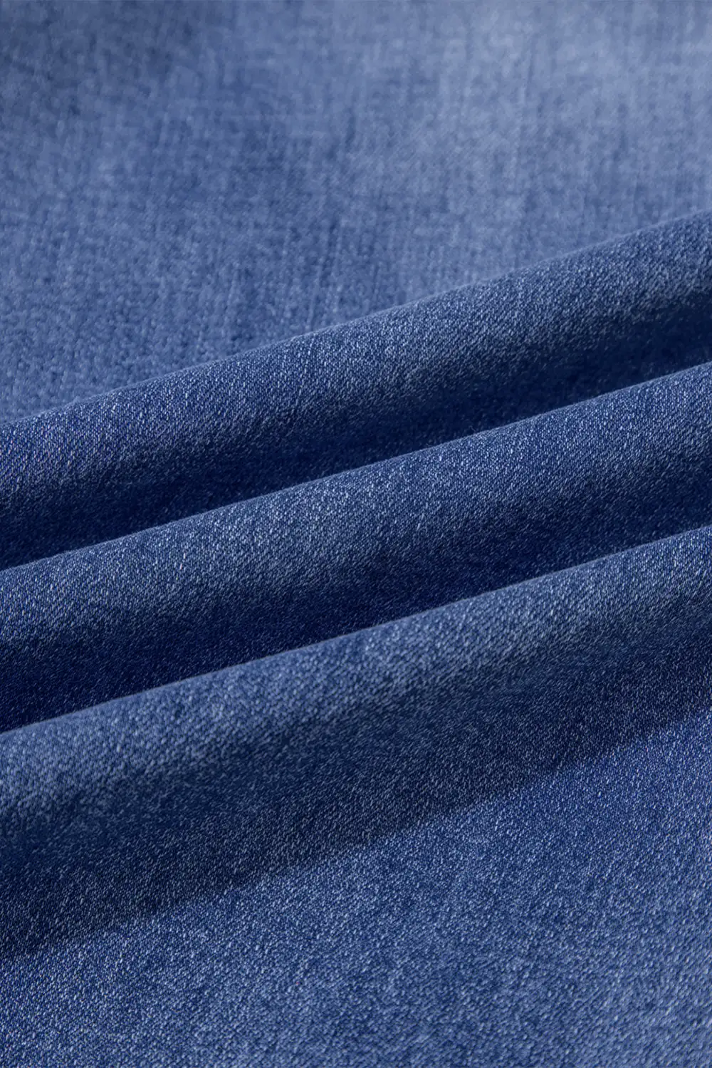 Button Front Clean Denim Jeans