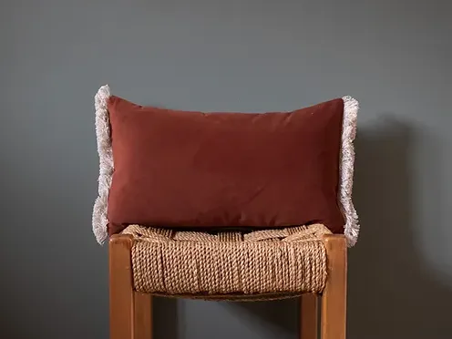 Velvet Zip-Closure Decorative Cushion