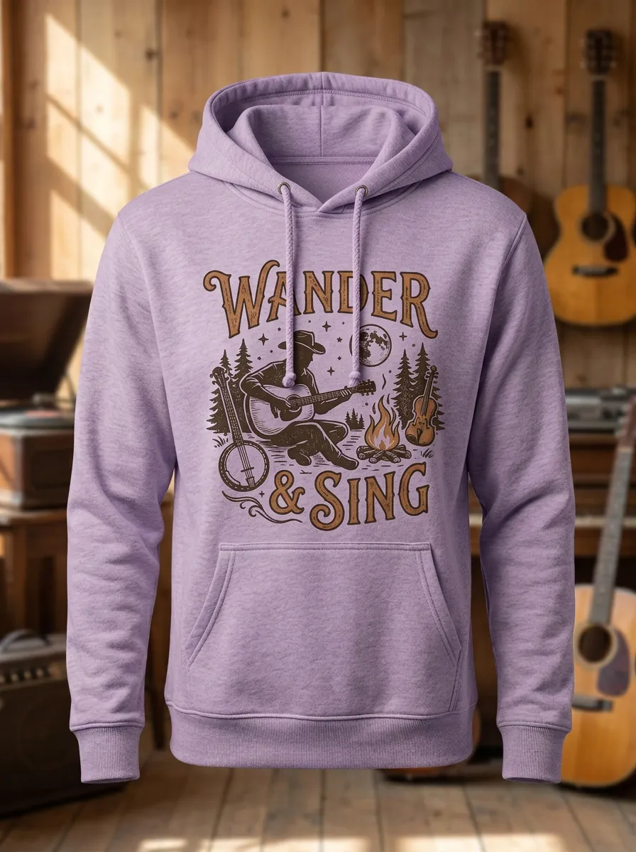 Western-Inspired Statement Unisex Country Music Pullover Hoodie