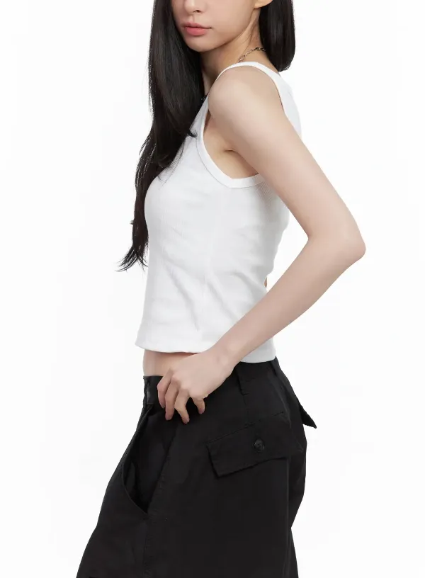 Refined Ribbed Tank Top