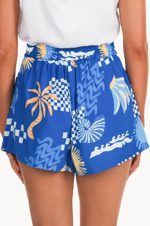Lightweight Rayon Drawstring Shorts