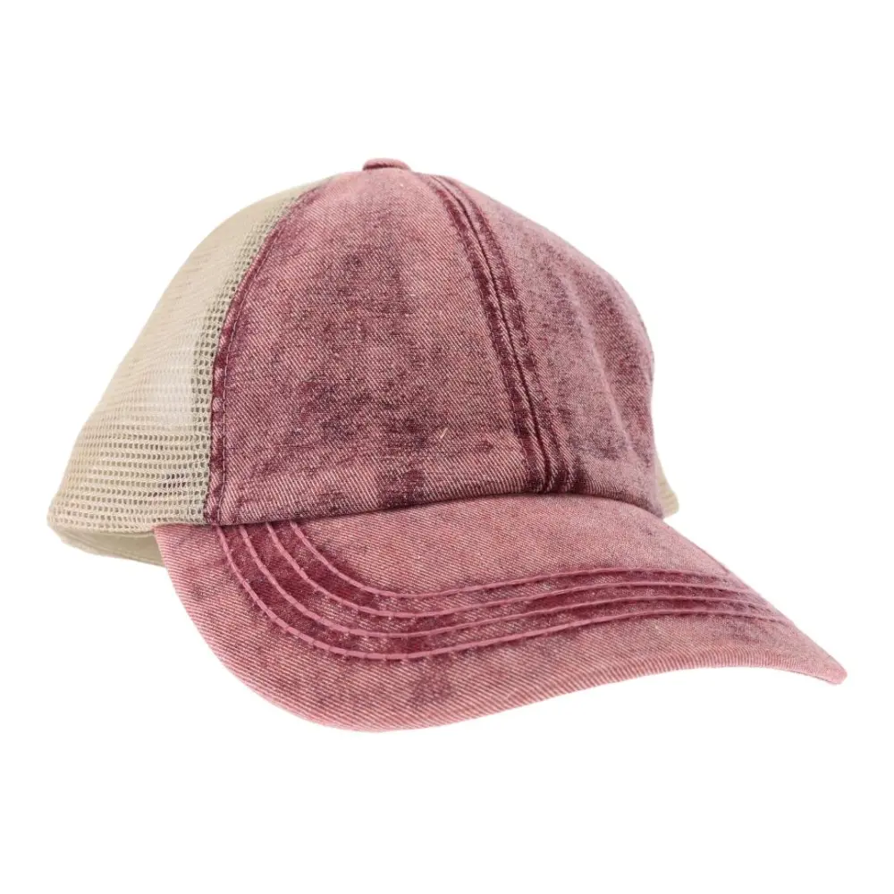 Stonewashed Criss Cross Ponycap