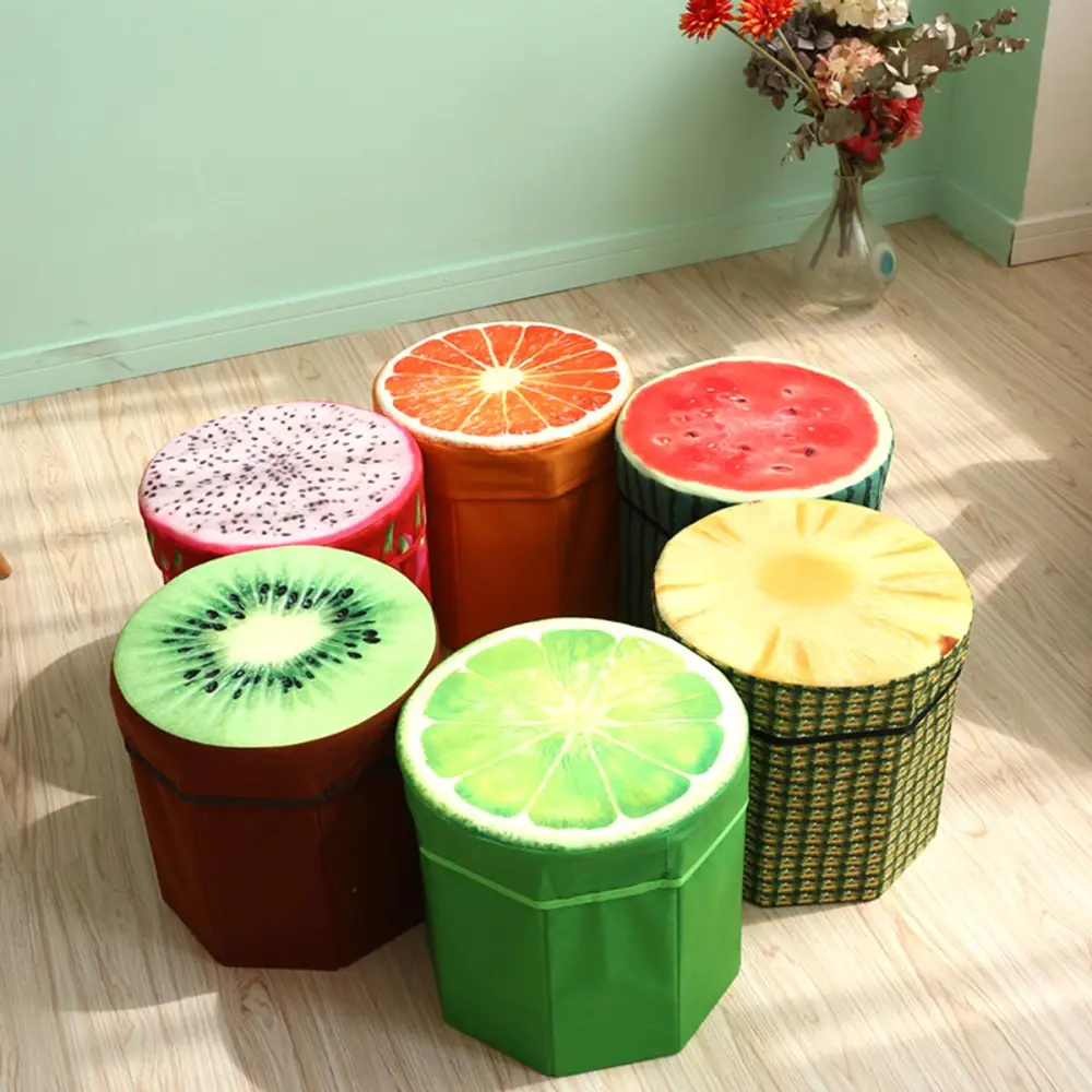 Folding Fruit Shape Stool + Storage
