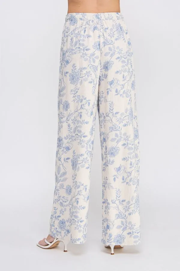 Patterned Linen Pants