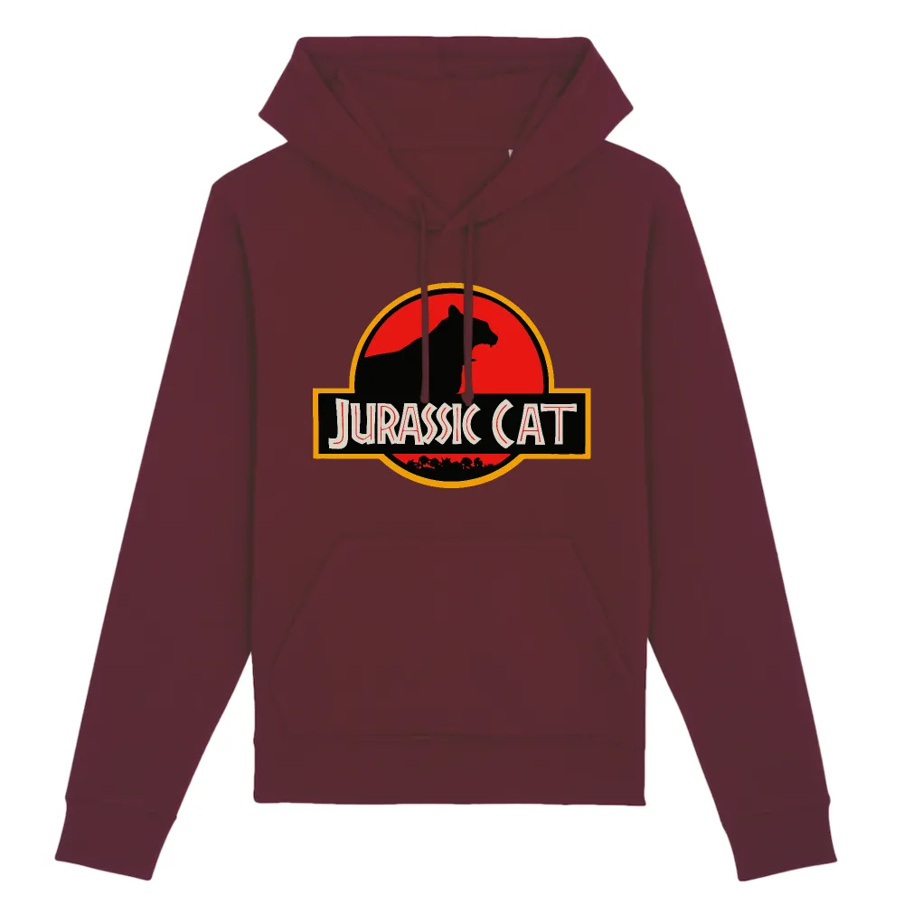 Dino Cat Graphic Pullover Hoodie