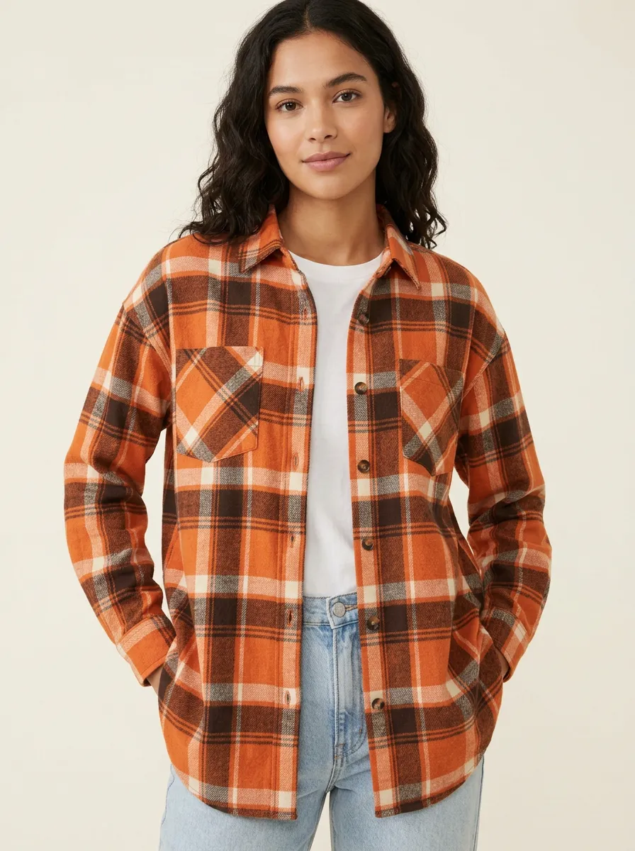 Refined Printed Plaid Plaid Long-Sleeve Shirt