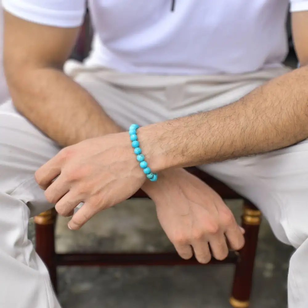 Minimal Turquoise Bead Bracelet
