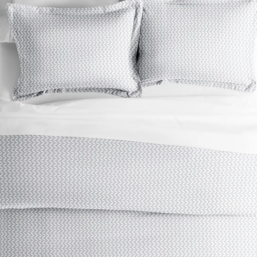 Puffed Chevron Pattern Duvet Cover Set