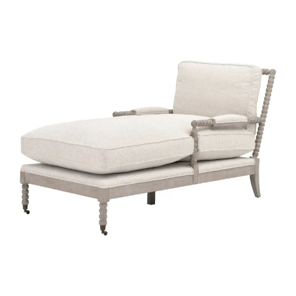Curved Upholstered Chaise Lounge