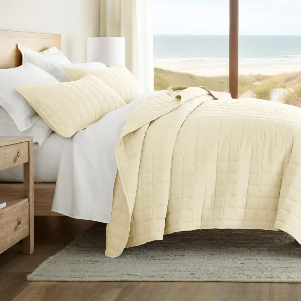 Square Quilted Coverlet Set