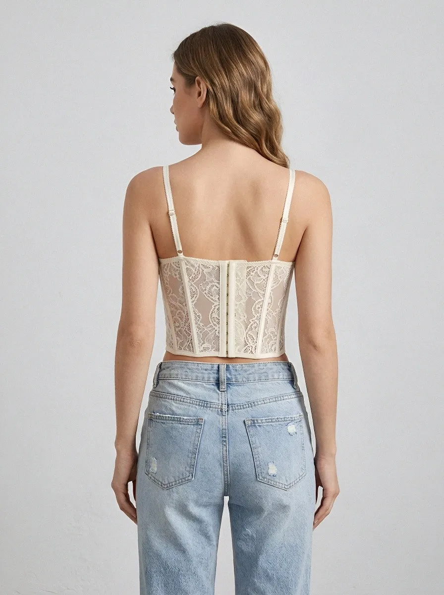 Button-Front Women's Corset Top