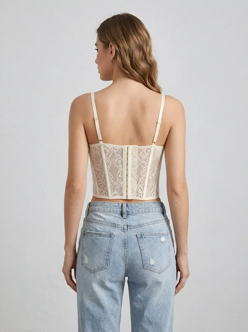 Button-Front Women's Corset Top