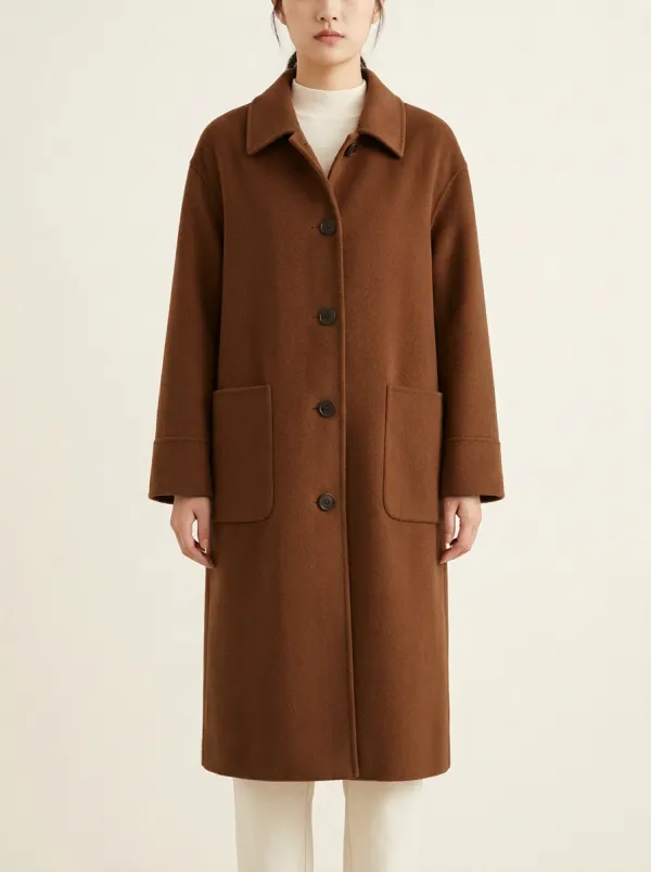 Refined Wool-Blend Outerwear Coat