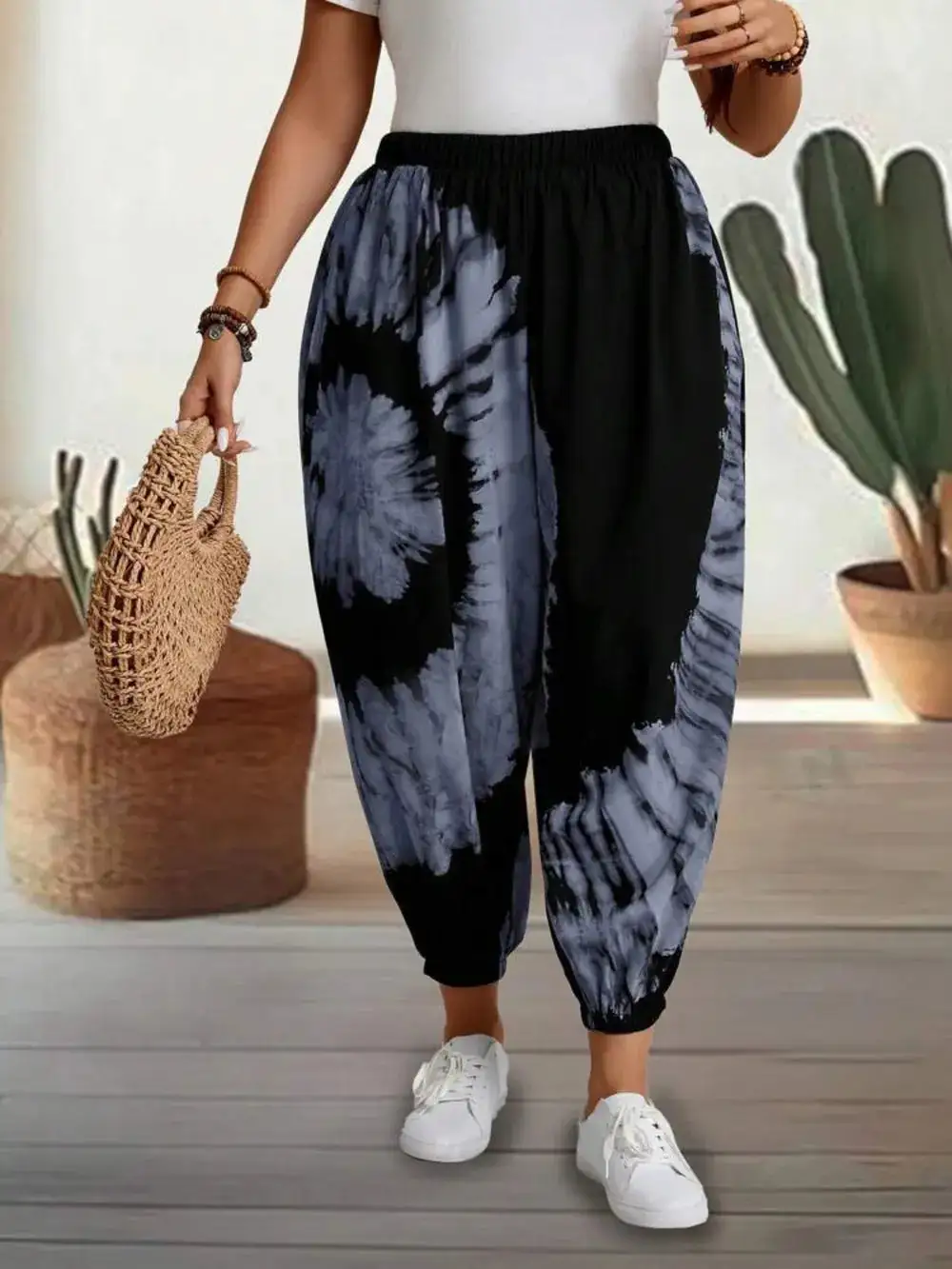 Tie Detail High Waist Pants