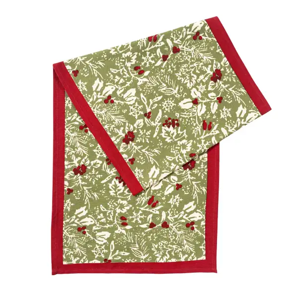 Holly Leaf Botanical Table Runner