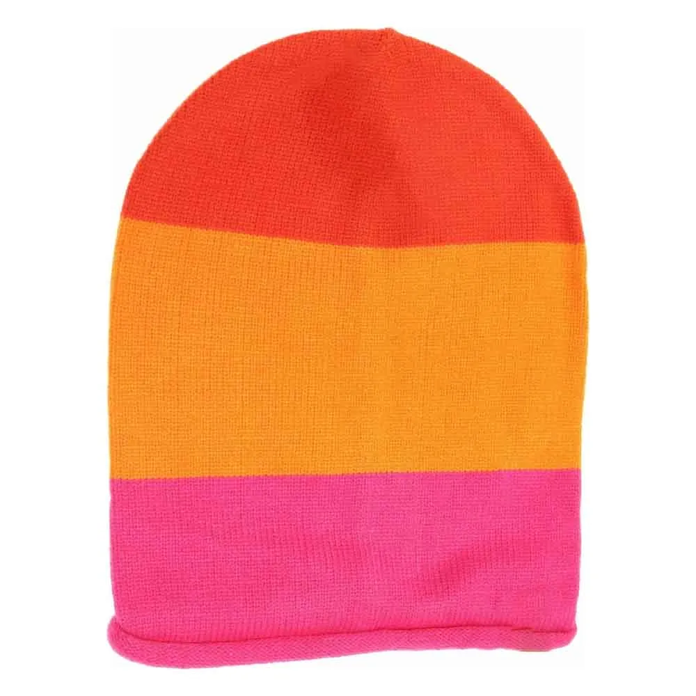 Colorblock Rolled Beanie