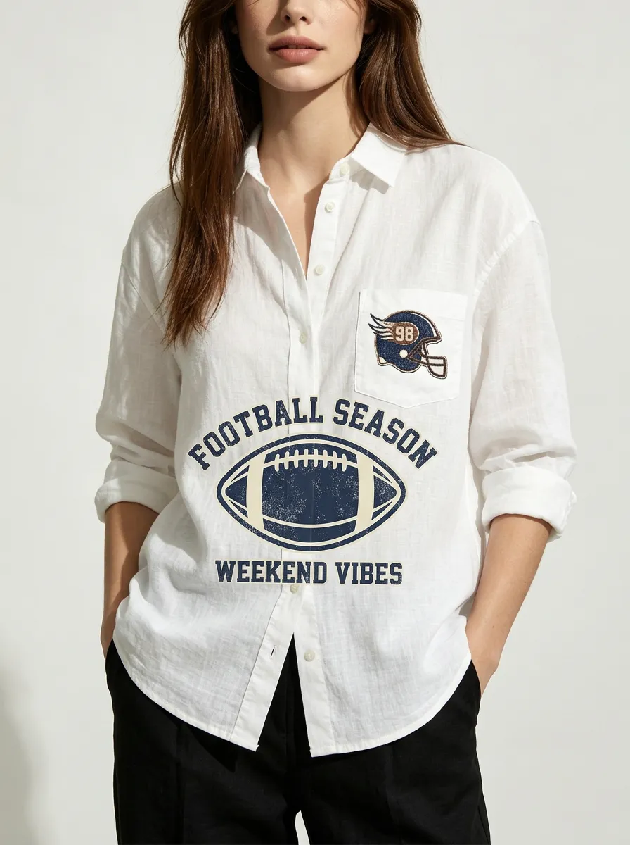 Football Graphic Casual Shirt