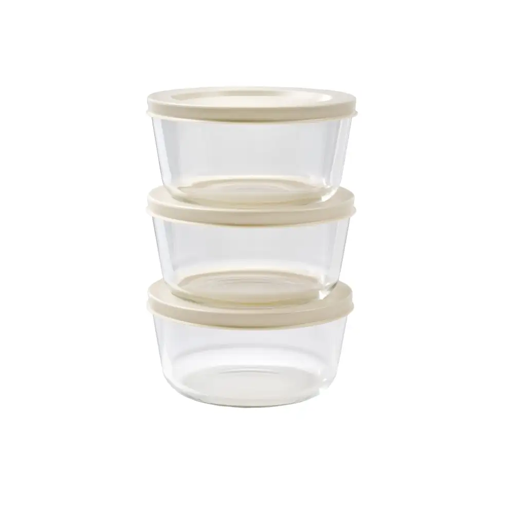 Round Glass Food Storage Set