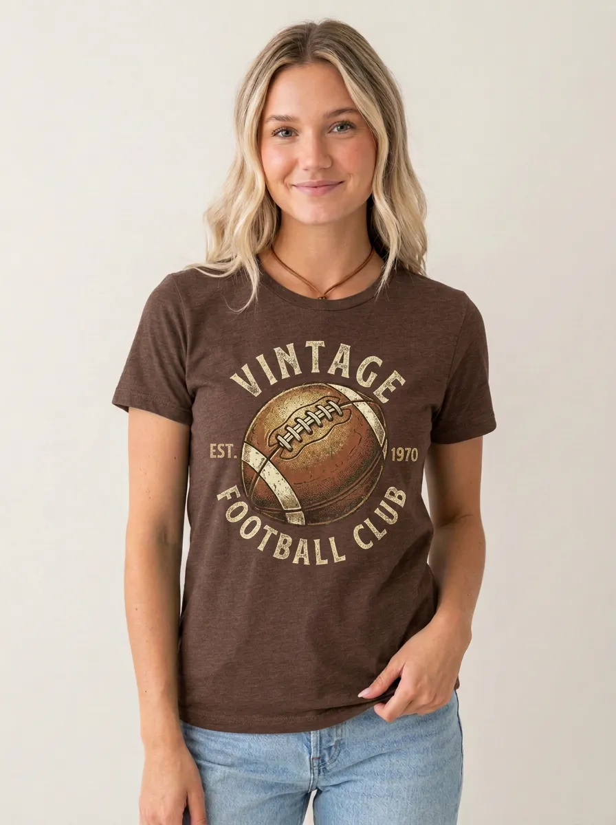 Women's Gridiron Ball Vintage Graphic T-Shirt