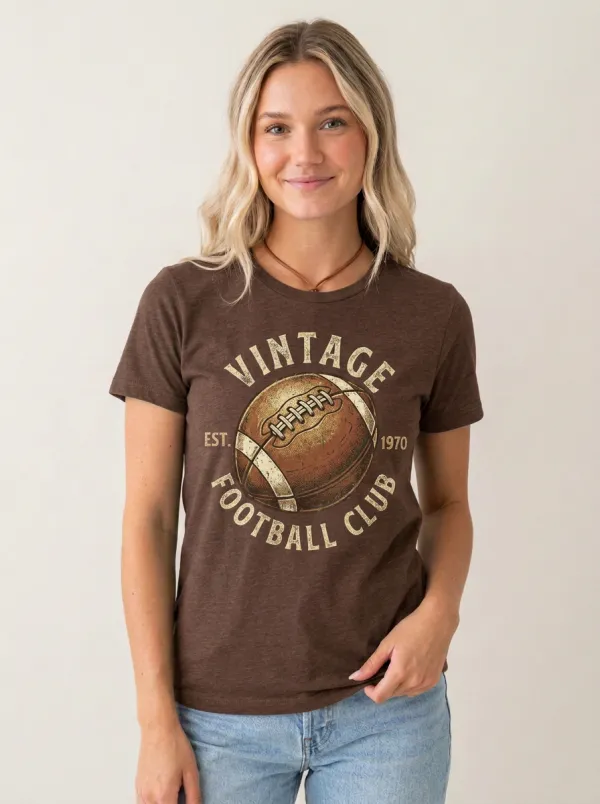 Women's Gridiron Ball Vintage Graphic T-Shirt