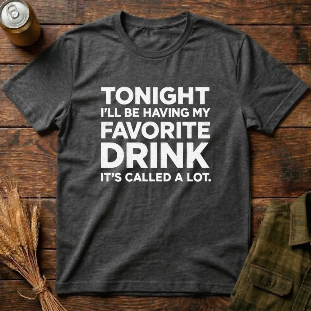 My Favorite Drink Graphic Cotton T-Shirt