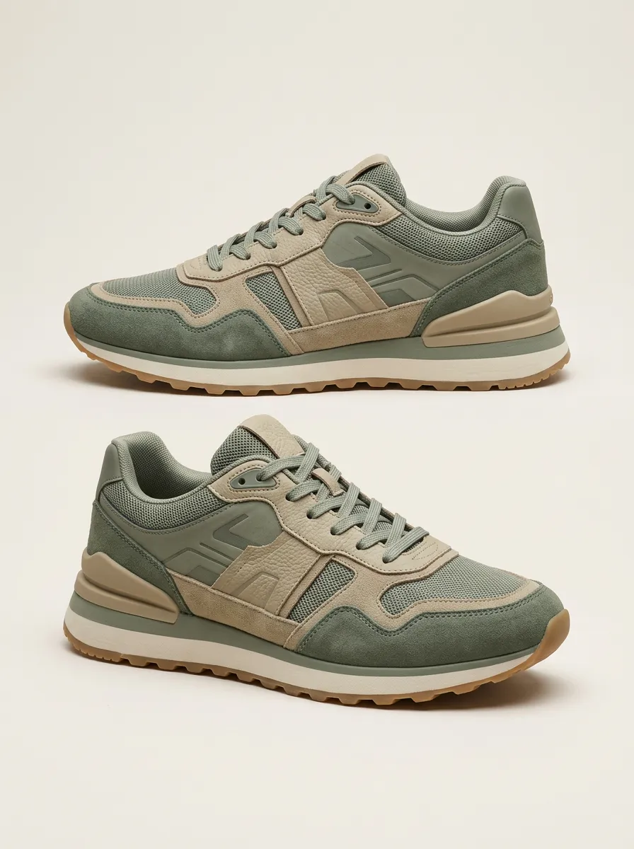Unisex Everyday Suede Mesh Casual Print Sneakers
