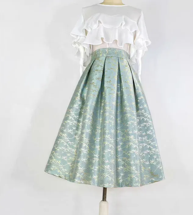 Cozy Seaside Everyday Casual Embroidered Skirt