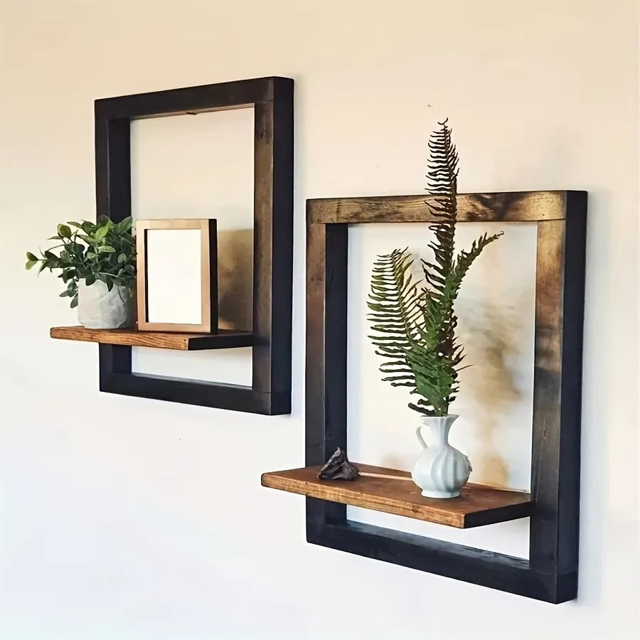 2 Pcs Modern Wall Shelf Set