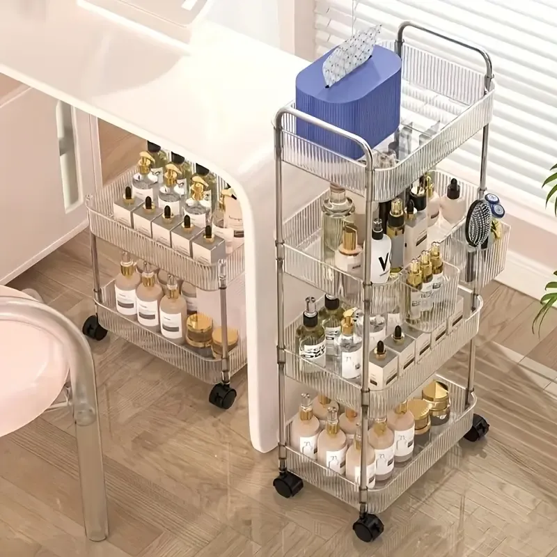Heavy-Duty Rolling Storage Cart with 360° Swivel Wheels
