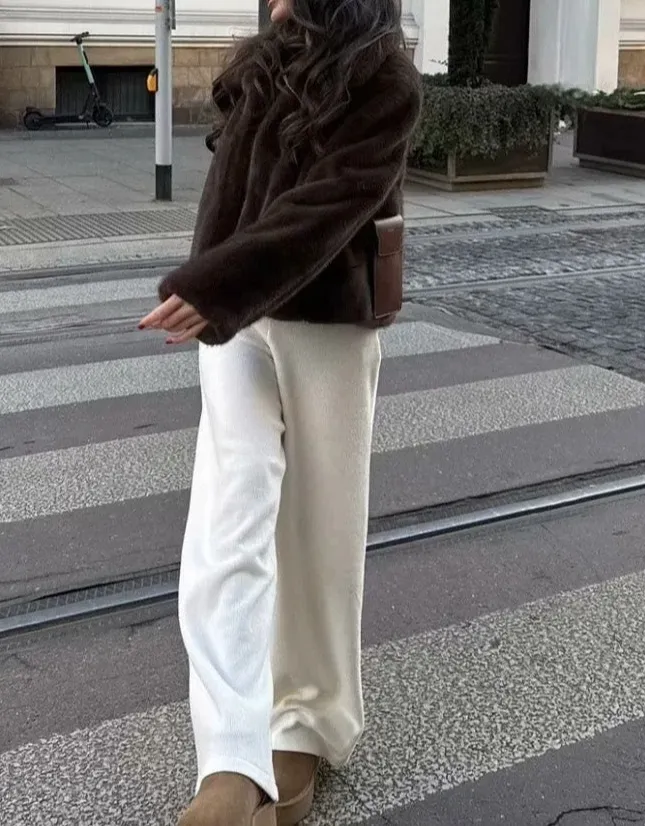 Plush Cropped Classic Jacket