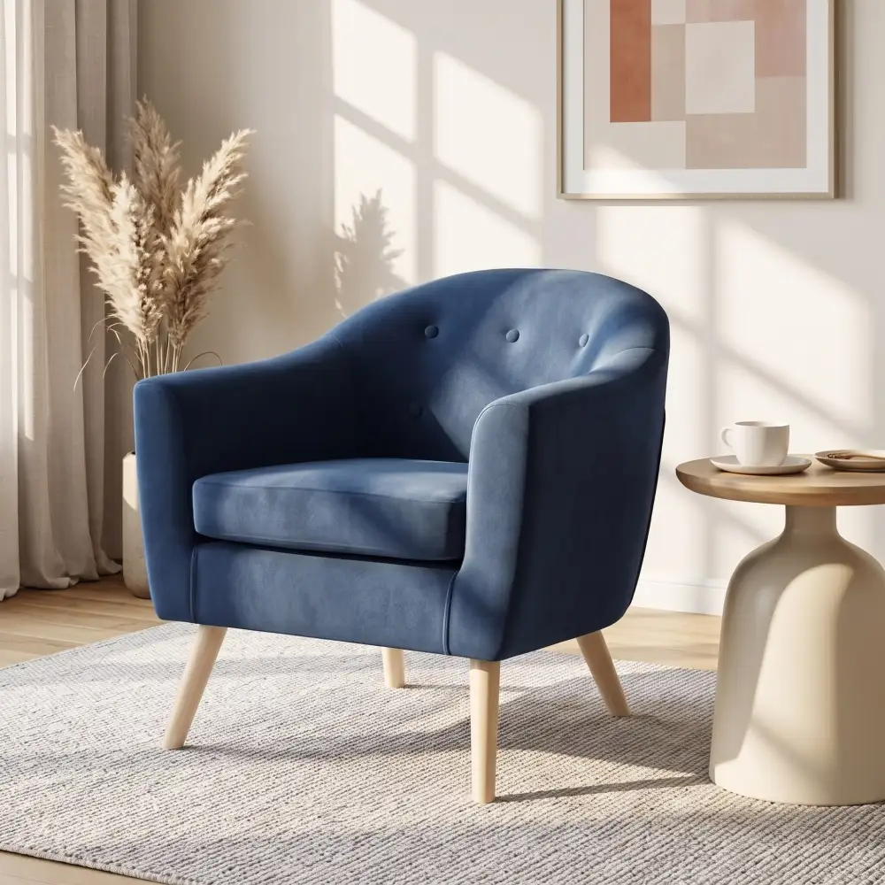 Reading Soft Seating Velvet Armchair
