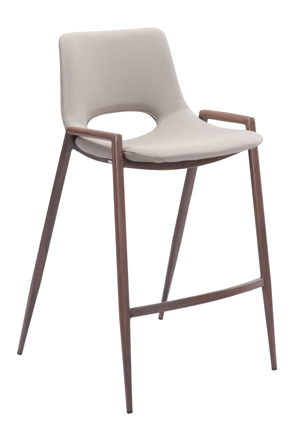 Balanced Leather Counter Stool