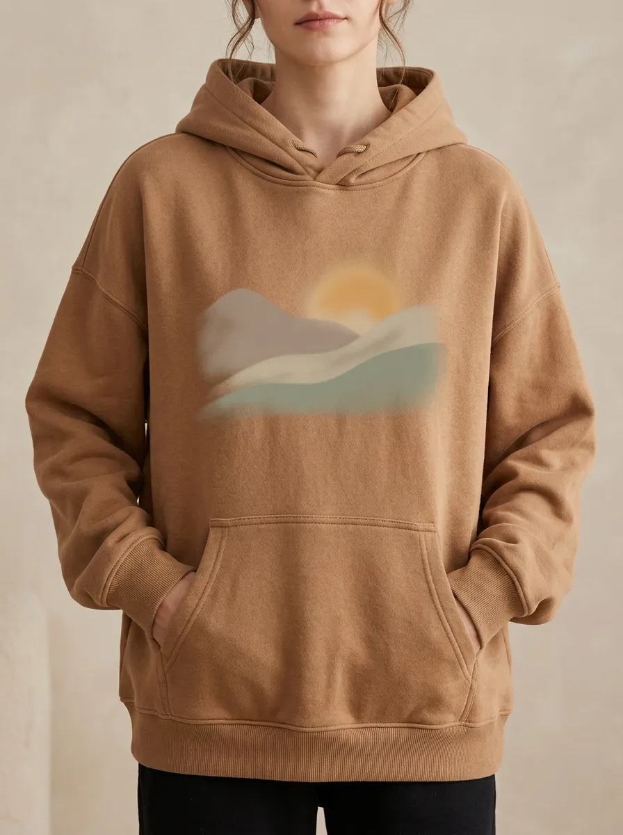 Nature Abstract Mountain Sunset Hoodie