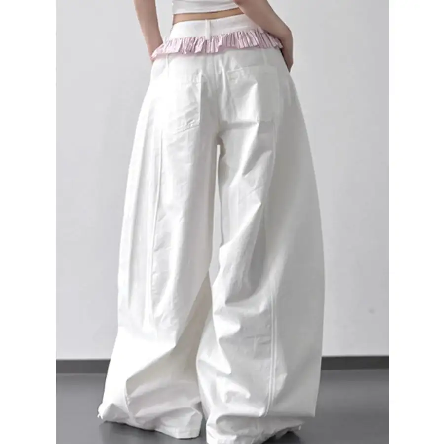 Everyday Wide Leg Drawstring Casual Pants