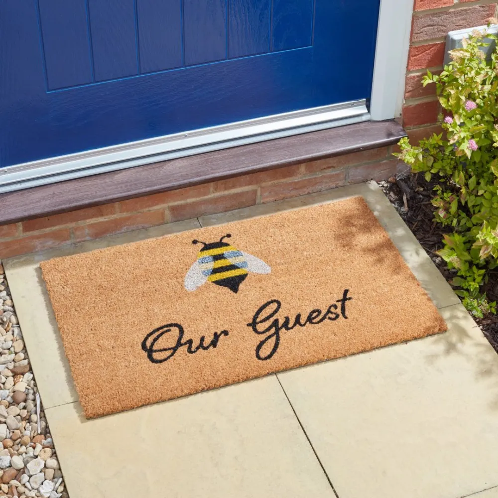 Coir Bee Our Guest Coir Door Mat