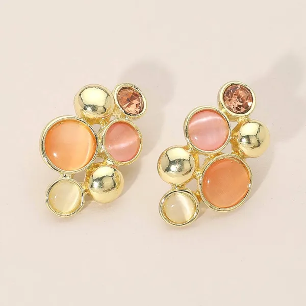Polished Pearl-Inspired Stud Earrings