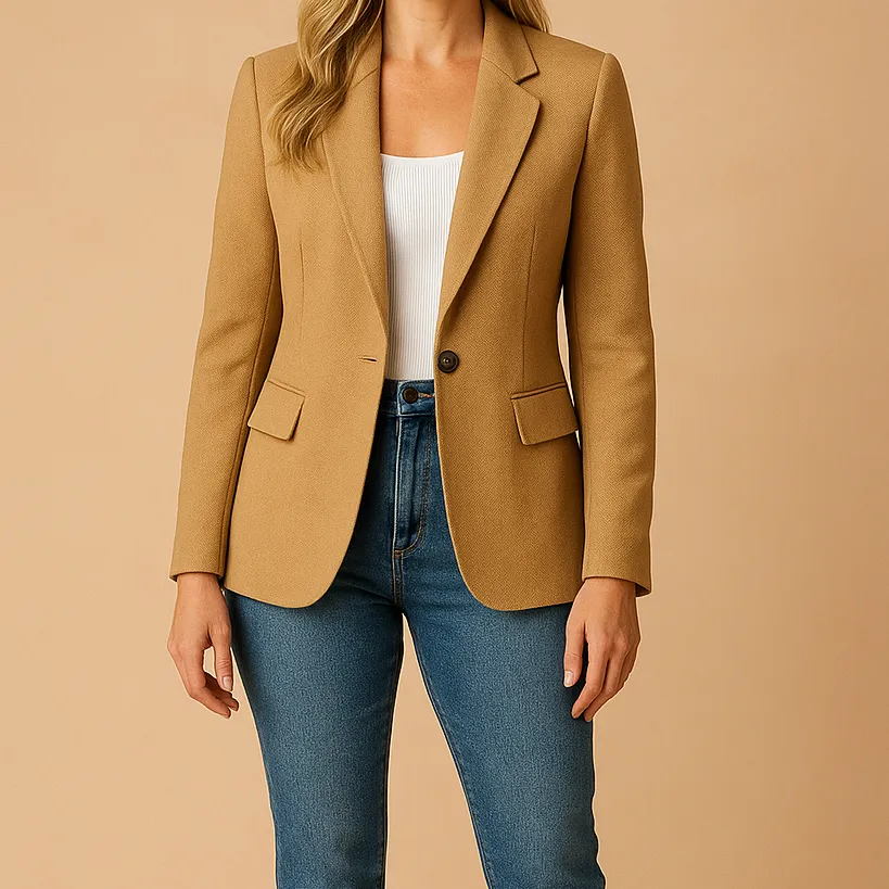 Classic Single-Button Women's Blazer