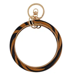 Zebra Circle Accent Keychain