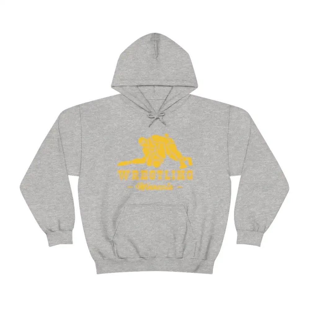 Clean Lettering Wrestling Graphic Pullover Hoodie