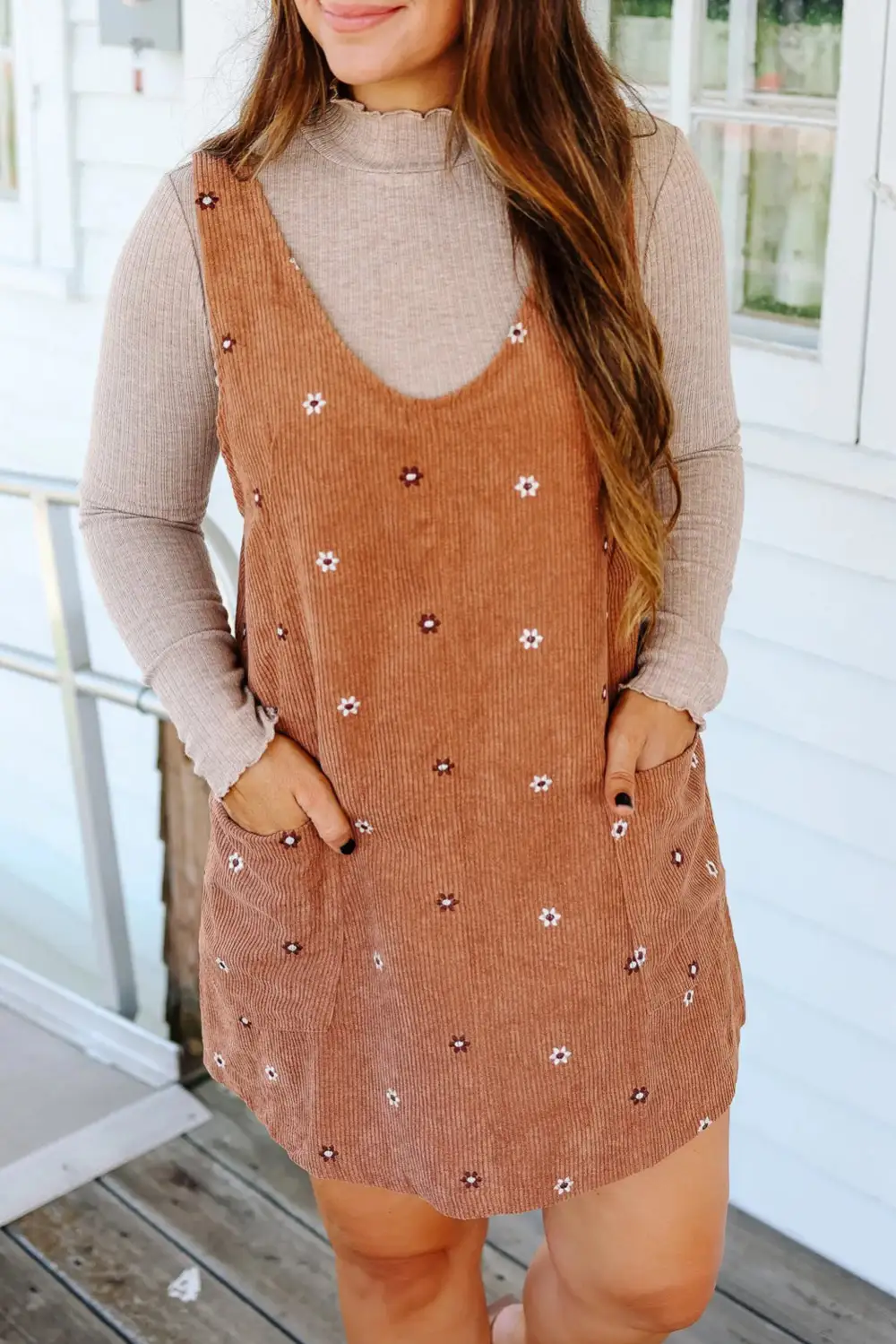Embroidered Mini Dress