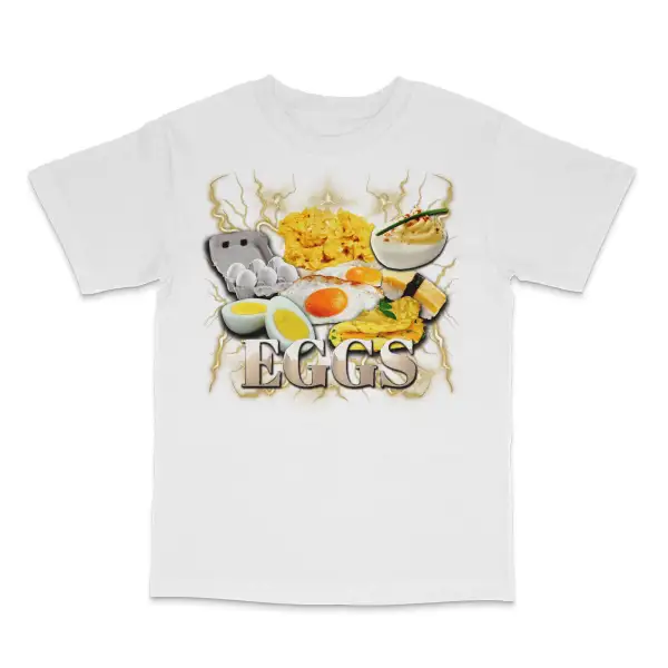 Retro Parody Egg Stem Print T-Shirt