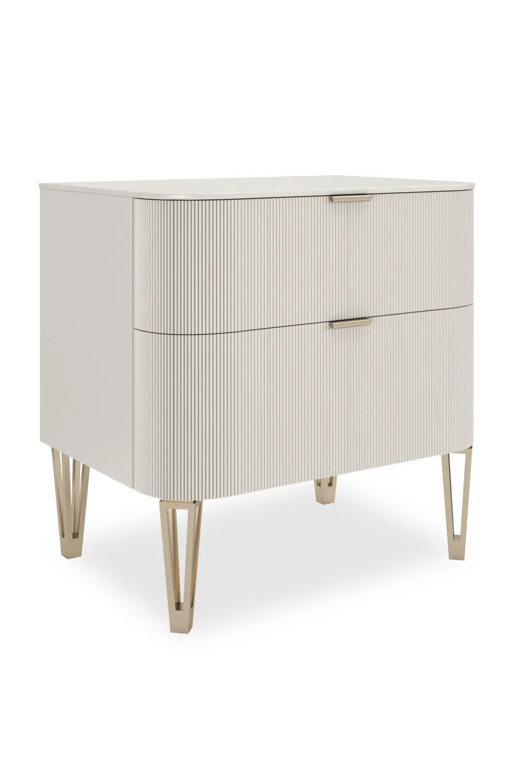 Textured Refined Storage Nightstand