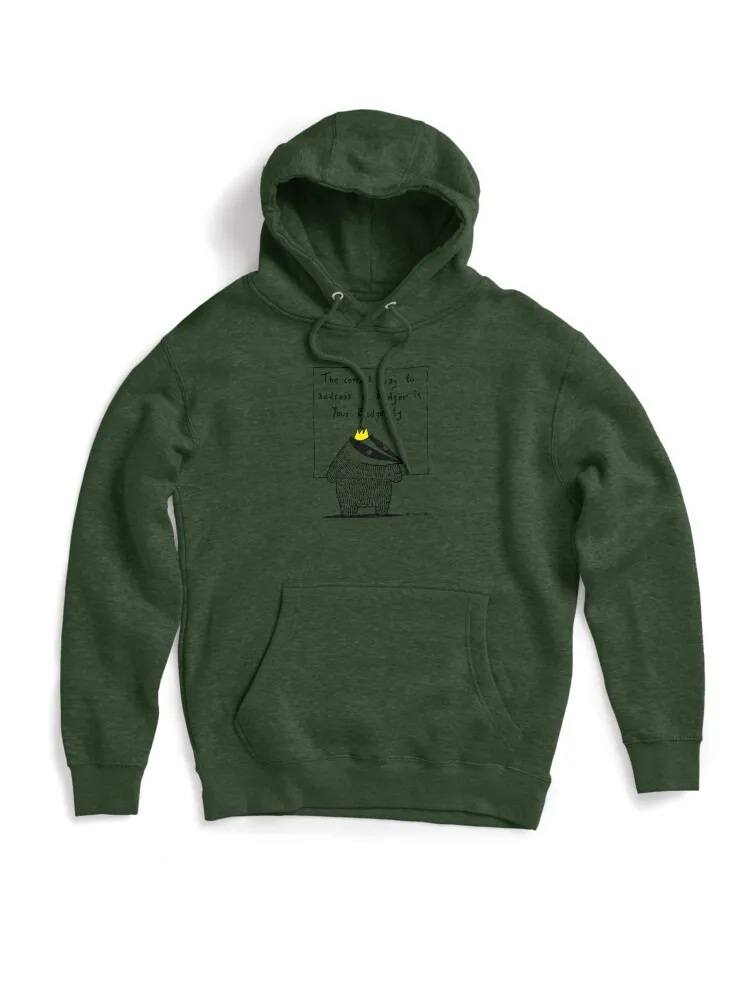 Retro Badger Illustration Hoodie