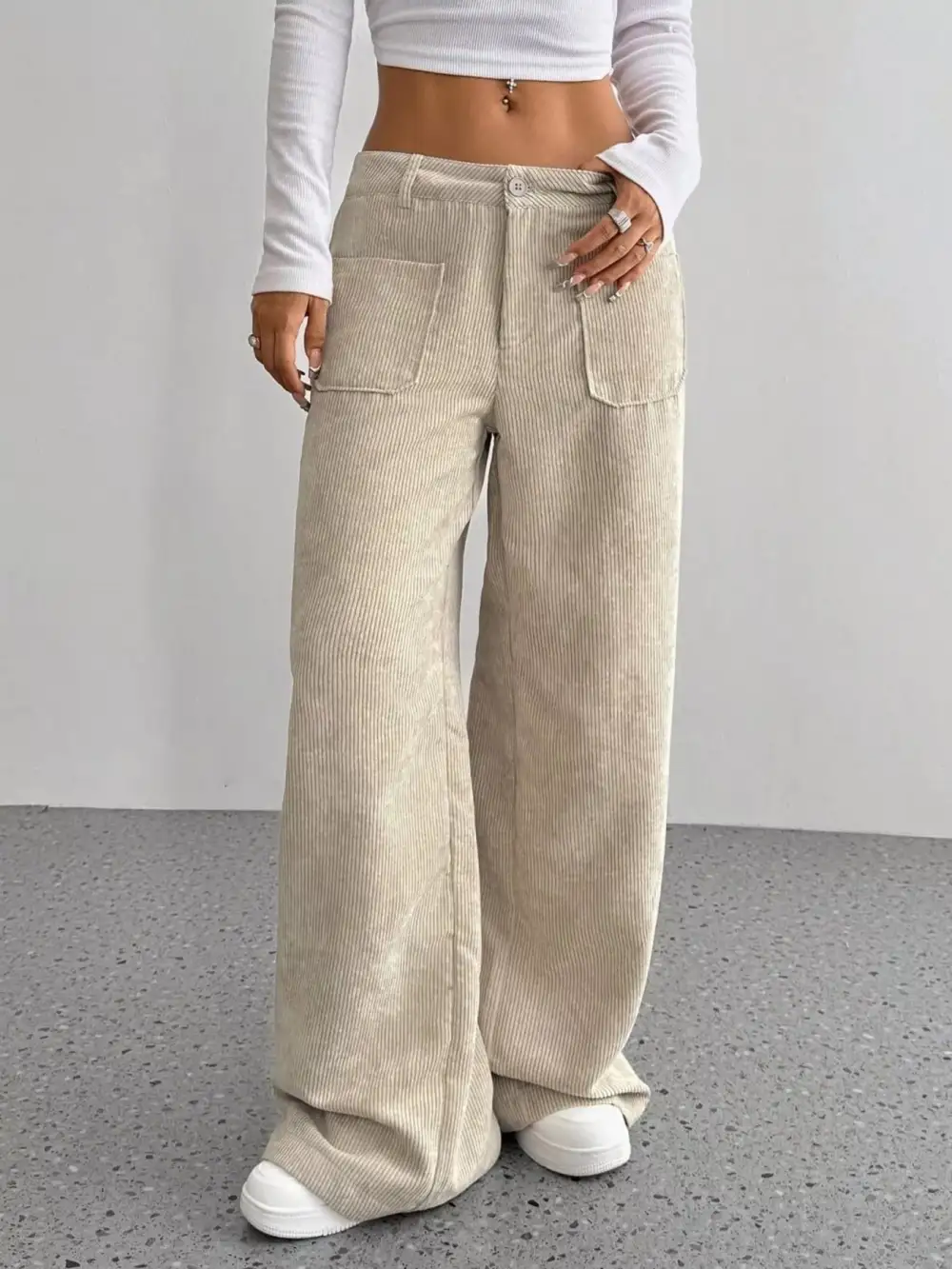 Wide Leg Corduroy Pants